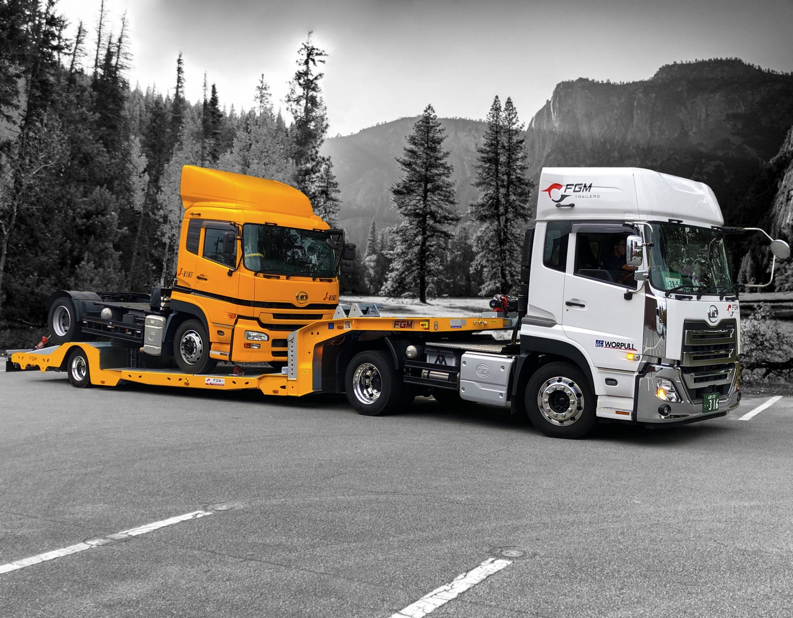 Semitrailer FGM 19 PTF breakdown recovery